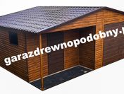 Garaż blaszany drewnopodobny 6×5