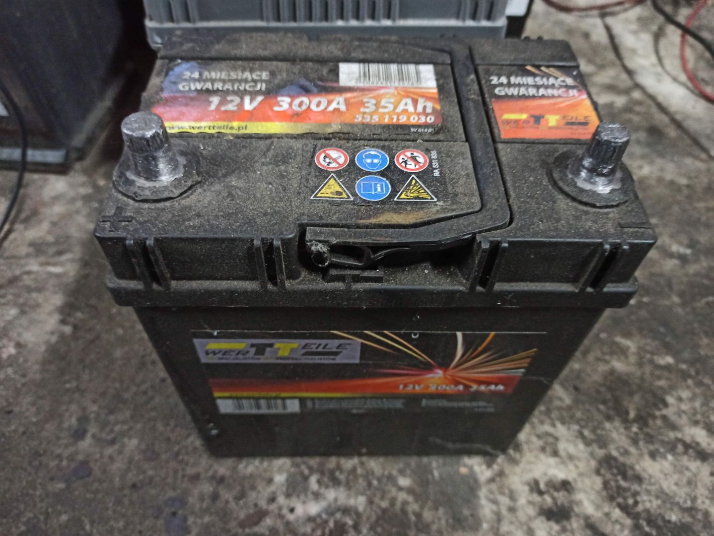 Akumulator używany mały 38ah daewoo matiz tico kosiarka Małe klemy LEWY+ Częstochowa - Zdjęcie 1