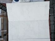 Płytki marmurowe BIANCONE pasy 2 cm szczotka