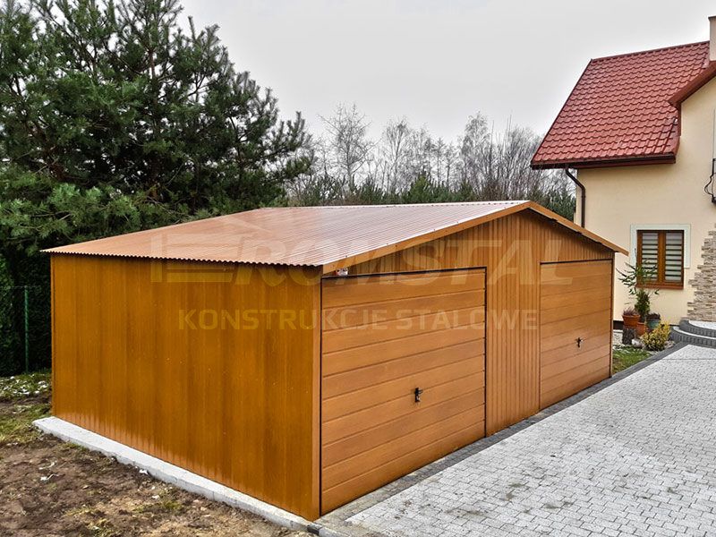 Biały Garaż Blaszany 5x6 - Garaż Blaszane -Blaszak -ROMSTAL  - Obraz nr 5