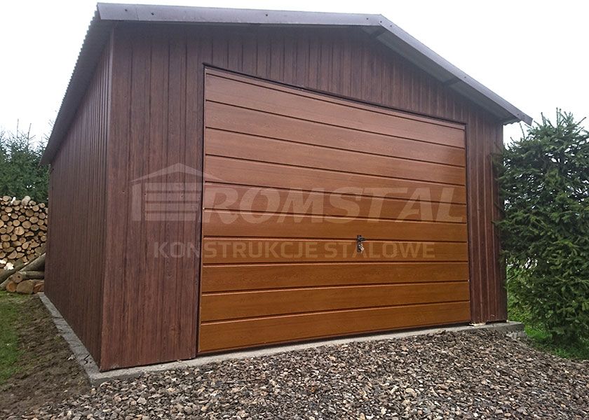 Biały Garaż Blaszany 5x6 - Garaż Blaszane -Blaszak -ROMSTAL  - Obraz nr 7