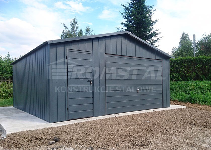Garaż Blaszany Drewnopodobny 6x6m - Dwuspadowy - Romstal  - Obraz nr 9