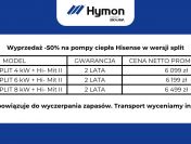 Nowe pompy ciepła Hisense split w wyjątkowej promocji Hymon!