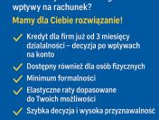 KREDYT DLA FIRM I OSÓB FIZYCZNYCH PO WPŁYWACH NA KONTO
