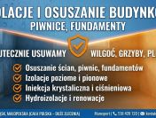Izolacje i osuszanie budynków - piwnice, fundamenty | Śląsk, Małopolska