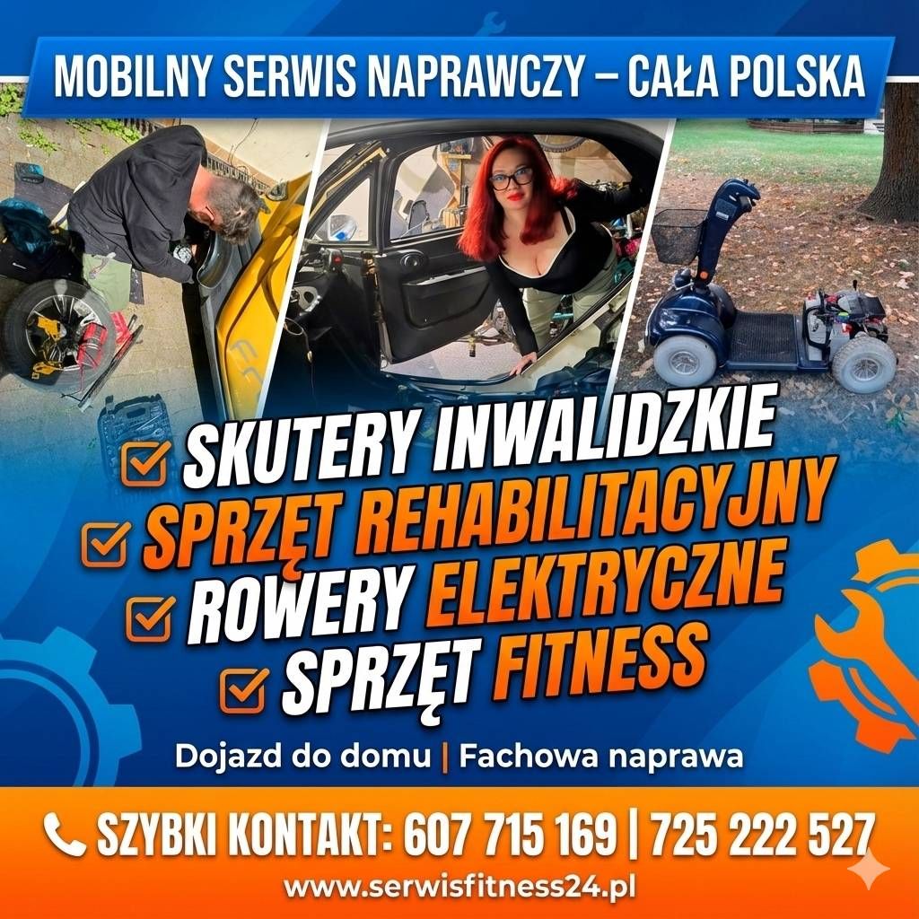 Naprawy skuterów inwalidzkich, rowerów i sprzętu rehabilitacyjnego Konstancin-Jeziorna - Zdjęcie 1
