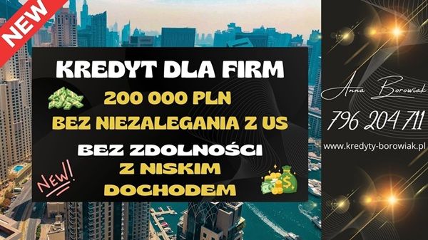 KREDYT DLA FIRM DO 200 000 PLN – NA UPROSZCZONYCH ZASADACH! Katowice - Zdjęcie 1