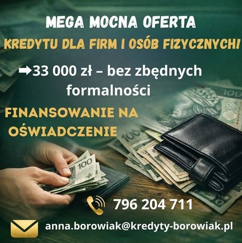 MEGA MOCNA OFERTA KREDYTU DLA FIRM I OSÓB FIZYCZNYCH NA OŚWIADCZENIE Katowice - Zdjęcie 1
