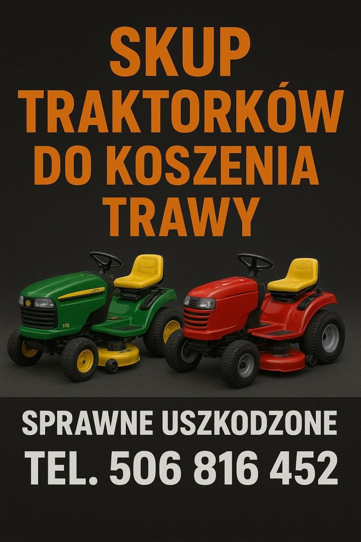 SKUP TRAKTORKÓW DO KOSZENIA TRAWY *SPRAWNE *USZKODZONE *KAŻDY STAN I MARKA Katowice - Zdjęcie 1