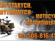 SKUP STARYCH ZABYTKOWYCH MOTOCYKLI MOTOROWERÓW MOTORÓW SAMOCHODÓW PRL