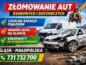 Złomowanie aut osobowych i dostawczych z odbiorem - auto złom Śląsk, Małopolska