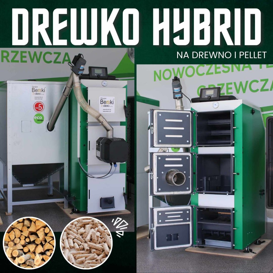 DrewKo Hybrid 12 kW – dwupaliwowy kocioł na drewno i pellet Tarnowskie Góry - Zdjęcie 1