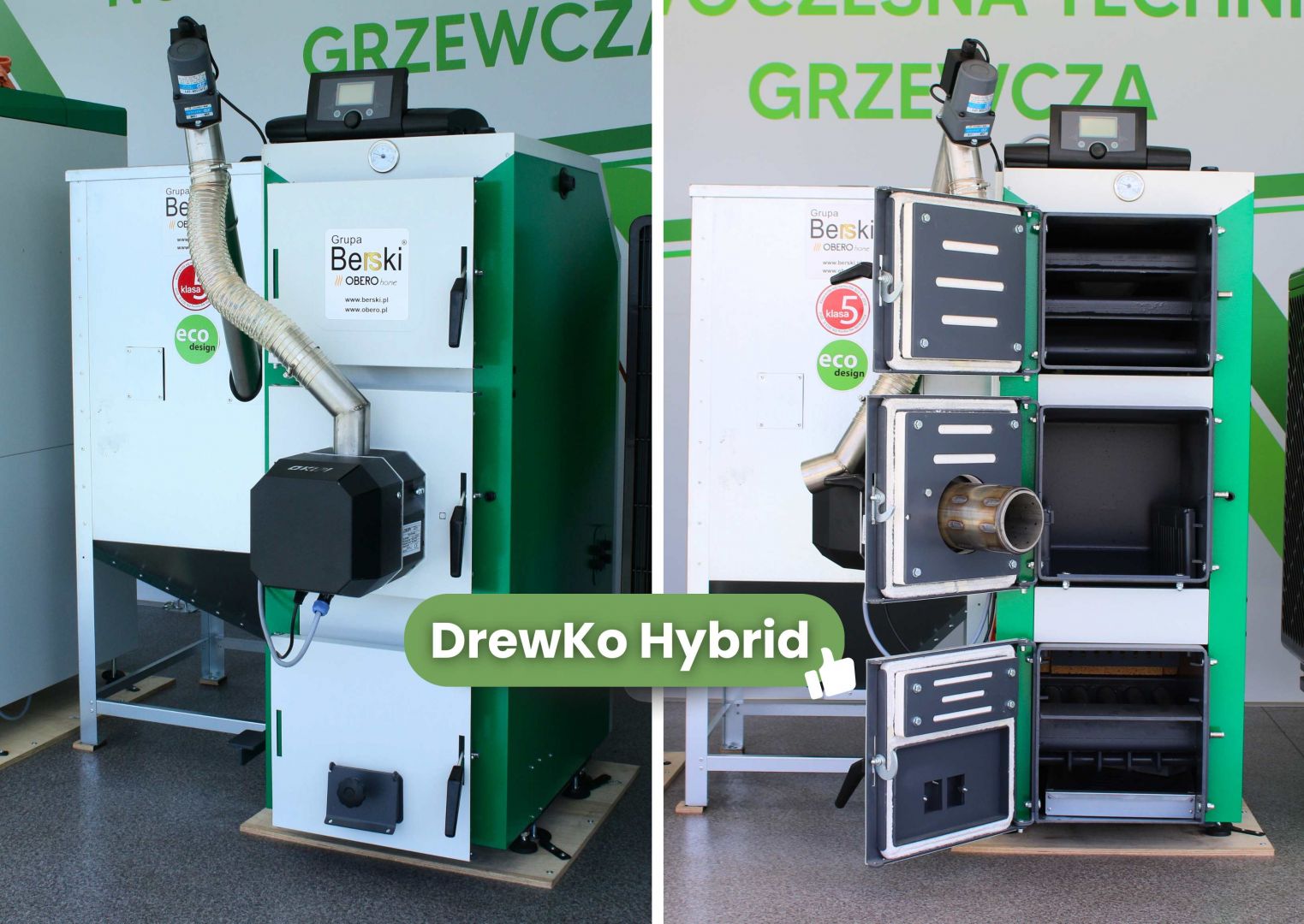 Kocioł DrewKo Hybrid 18kW – dwupaliwowy kocioł na drewno i pellet Tarnowskie Góry - Zdjęcie 1