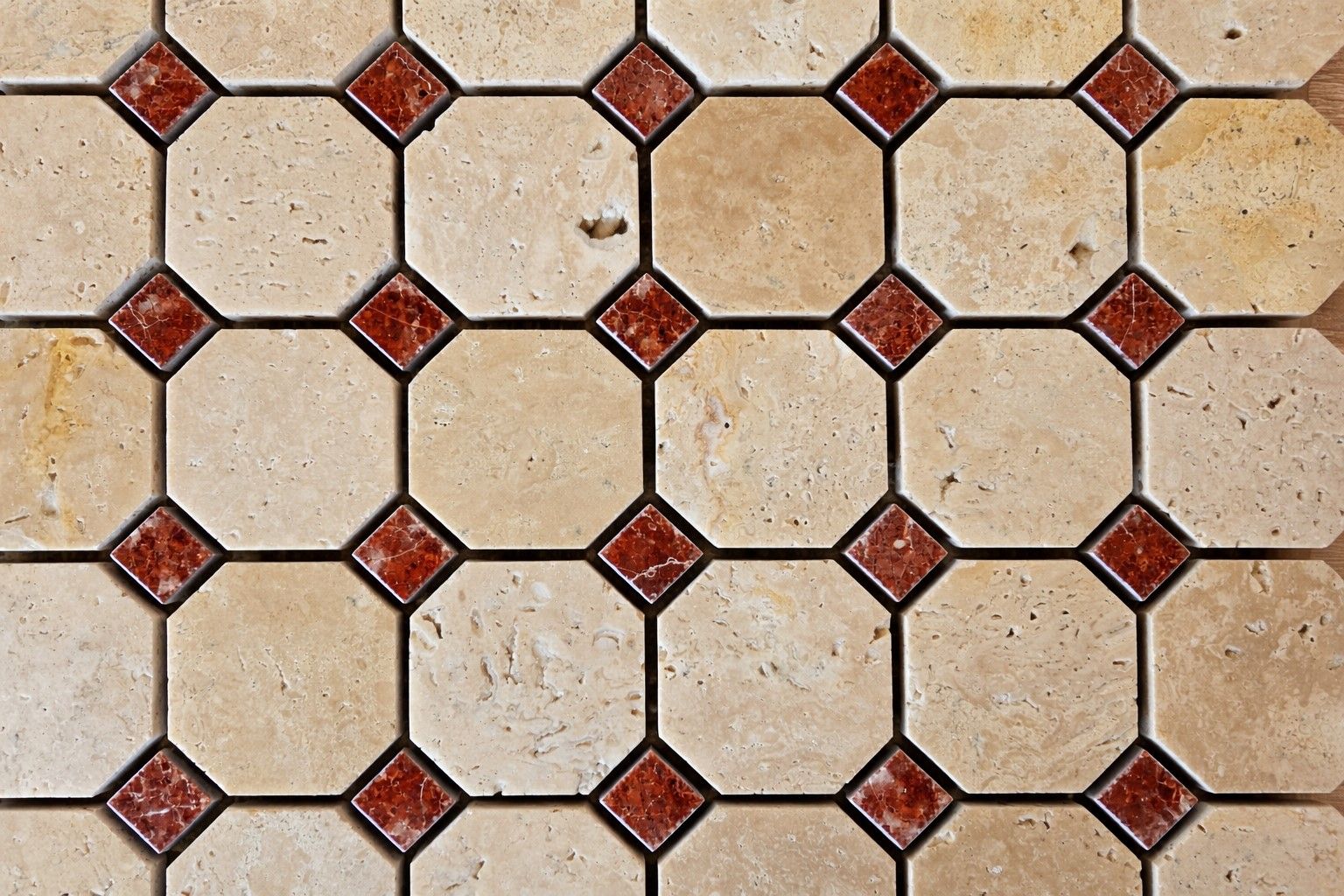 Mozaika Marmurowa TRAWERTYN BEIGE/ALICANTE 30,5x30,5x1 poler KATOWICE - Zdjęcie 1