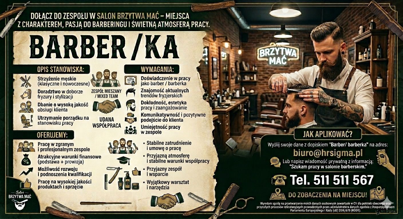 Barber/ka praca od zaraz Katowice - Zdjęcie 1