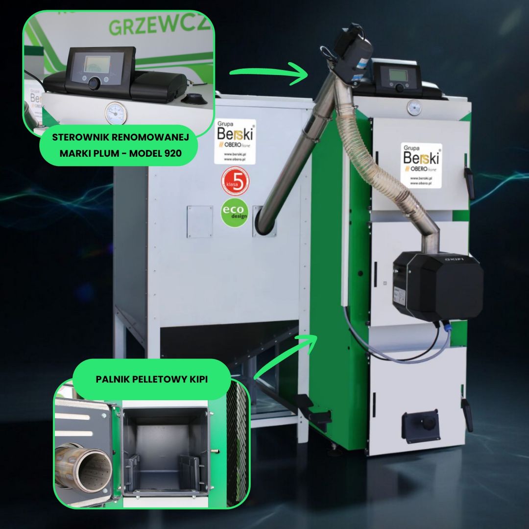 DrewKo Hybrid 12 kW – Dwupaliwowy (Pellet / Drzewo) Brzeźnio - Zdjęcie 1