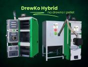 DrewKo Hybrid 18 kW – dwupaliwowy kocioł na drewno i pellet